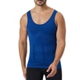 thumbnail image 1 of Camiseta de compresión para hombre, chaleco adelgazante: camiseta sin mangas para hacer ejercicio, tejido de nailon, corte ajustado, tallas S-XXXL para gimnasio y soporte abdominal, 1 of 4