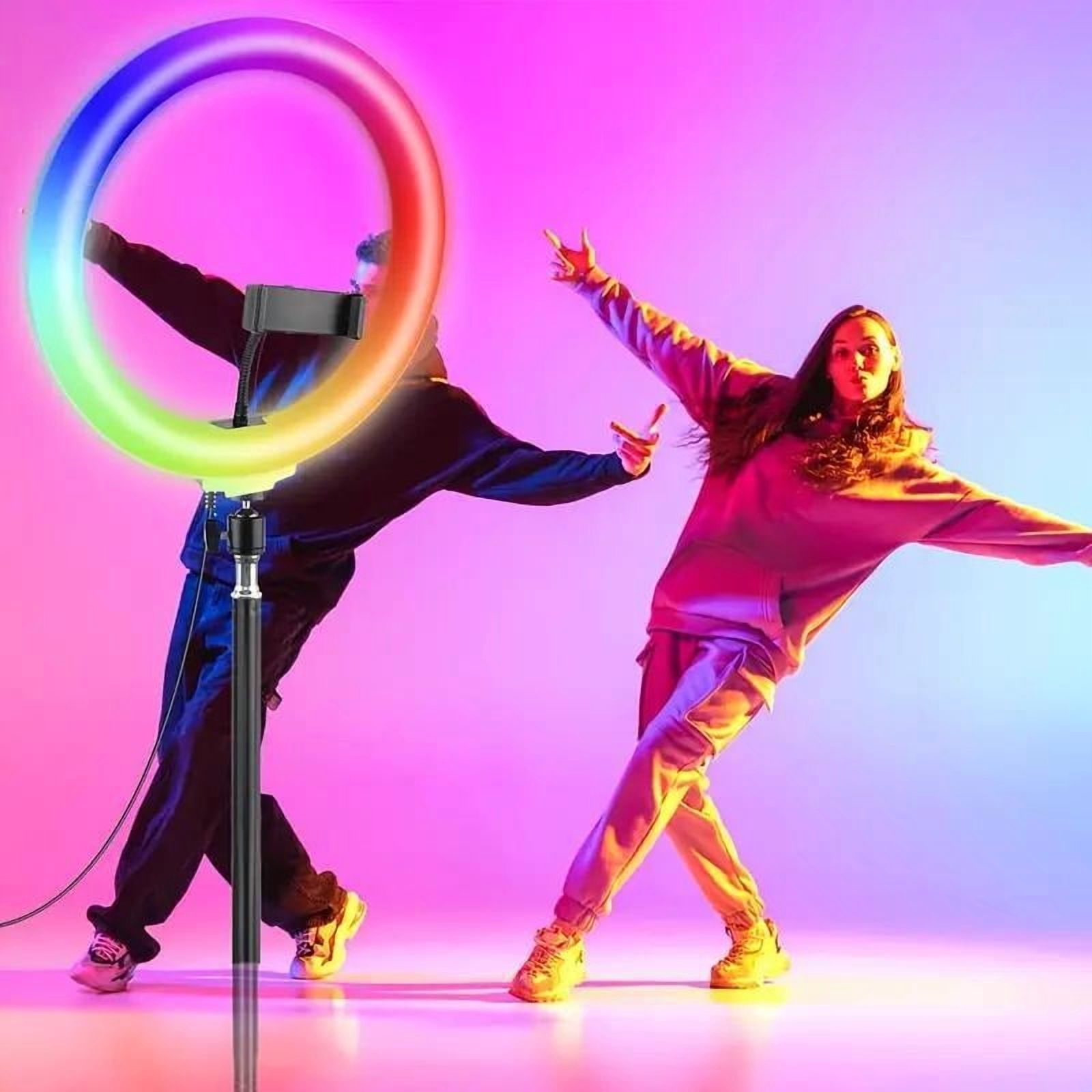 UEGOGO  12-Inch RGB Selfie Ring Light - 43.3-Inch Tripod and  Ideal for Photography Studios, Video Recording, Live Streaming, Gaming Streams, and More