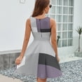 thumbnail image 6 of Modern Art Purple Gray Black Geometric Dress Summer Street Style Dresses Female Sleeveless Printed Sundress, 6 of 7