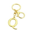 thumbnail image 2 of Foqnuq Alphabet Letter Keychain, Initial Pendant, Gold Metal Alloy Keyring – Monogram Name Charm, Bag/Car/Wallet Accessory, Gift/Christmas Stocking, 2 of 6