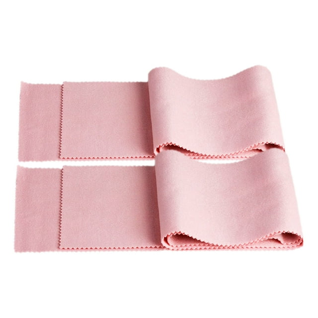 OULII 2Pcs Soft Pink Piano Key Cover Cloths Professional Fit for 88 Keyboard Protection