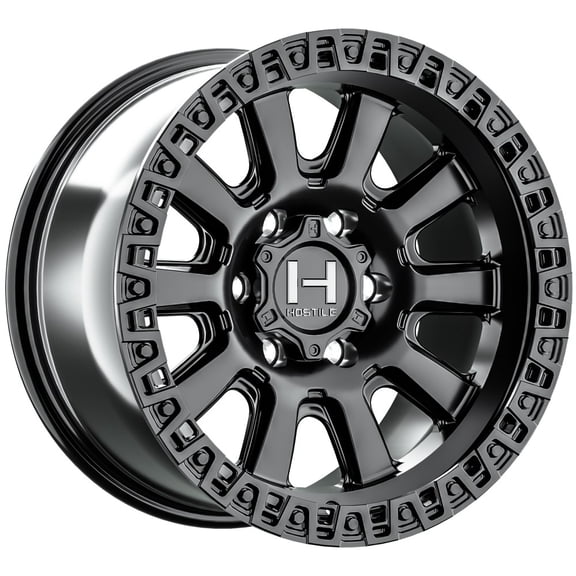 17x9 Hostile H138 Crawler Asphalt (Satin Black) Wheel 5x5 (0mm)