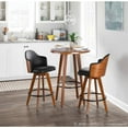 thumbnail image 3 of LumiSource Walnut Bamboo, Black PU, Black Metal, Brass Metal Ahoy Counter Stool, 3 of 12