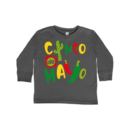 

Inktastic Cinco de Mayo- Cactus Peppers Flower Gift Toddler Boy or Toddler Girl Long Sleeve T-Shirt