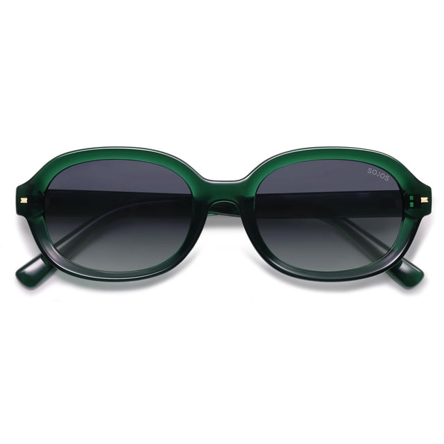 Gafas de sol SOJOS retro ovaladas polarizadas SJ2603 verde/gris