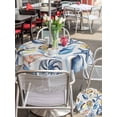 thumbnail image 6 of Outdoor Tablecloth with Umbrella Hole Zipper Ocean Coastal Round Tablecloth 54" Waterproof Outside Table Cloth Summer Nautical Starfish Conch Shells Patio Table Cover Tablecloths for Picnic Party, 6 of 8