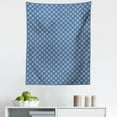 thumbnail image 1 of Ethnic Tapestry, Classic Talavera Design in Monotone Turkish Moroccan Eastern Ornaments, Fabric Wall Hanging Decor for Bedroom Living Room Dorm, 5 Sizes, Dark Sky Blue and White, by Ambesonne, 1 of 1