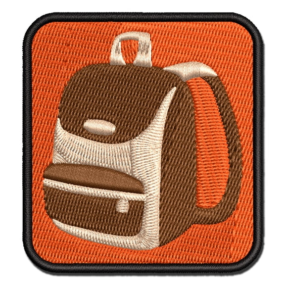 Backpack Icon School and Travel Applique Multi-Color Embroidered Iron-On Patch - 2.5 Inch Small