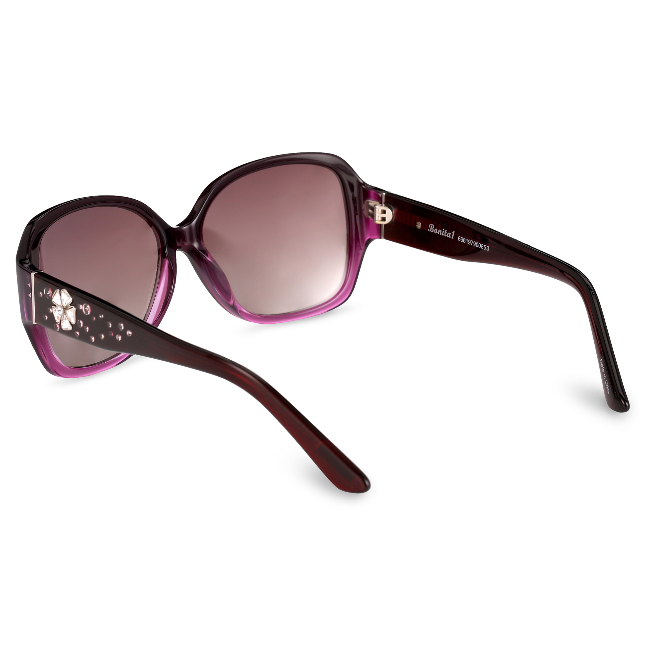 Solvari Women's Rx'Able Fashion Sunglasses, Bonita, Purple, 56-14-135