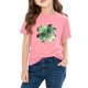 thumbnail image 4 of Blusas y camisas de manga corta con cuello redondo para niños y niñas, camisetas gráficas de manga corta, blusas con estampados bonitos para la temporada escolar., 4 of 9
