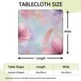 thumbnail image 2 of Gilded Floral Watercolor Pattern Square Fitted Tablecloth with Elastic Edge,Square Table Cover,Washable Elastic Table Cover for Home Kitchen Party Decor 34"x34", 2 of 6
