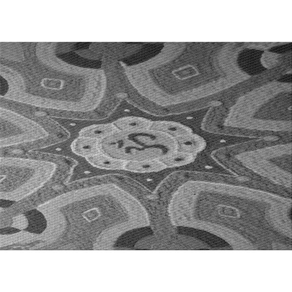 Ahgly Company Machine Washable Indoor Rectangle Transitional Gunmetal Gray Area Rugs, 7' x 10'