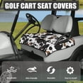 thumbnail image 3 of Whosucclay Cow Print Pattern Golf Cart Seat Cover, Breathable Anti-Slip 4 Front Storage Pockets Golf Cart Seat Protector for Club Car EZGO Yamaha, 52.36" x 32.28", 3 of 7