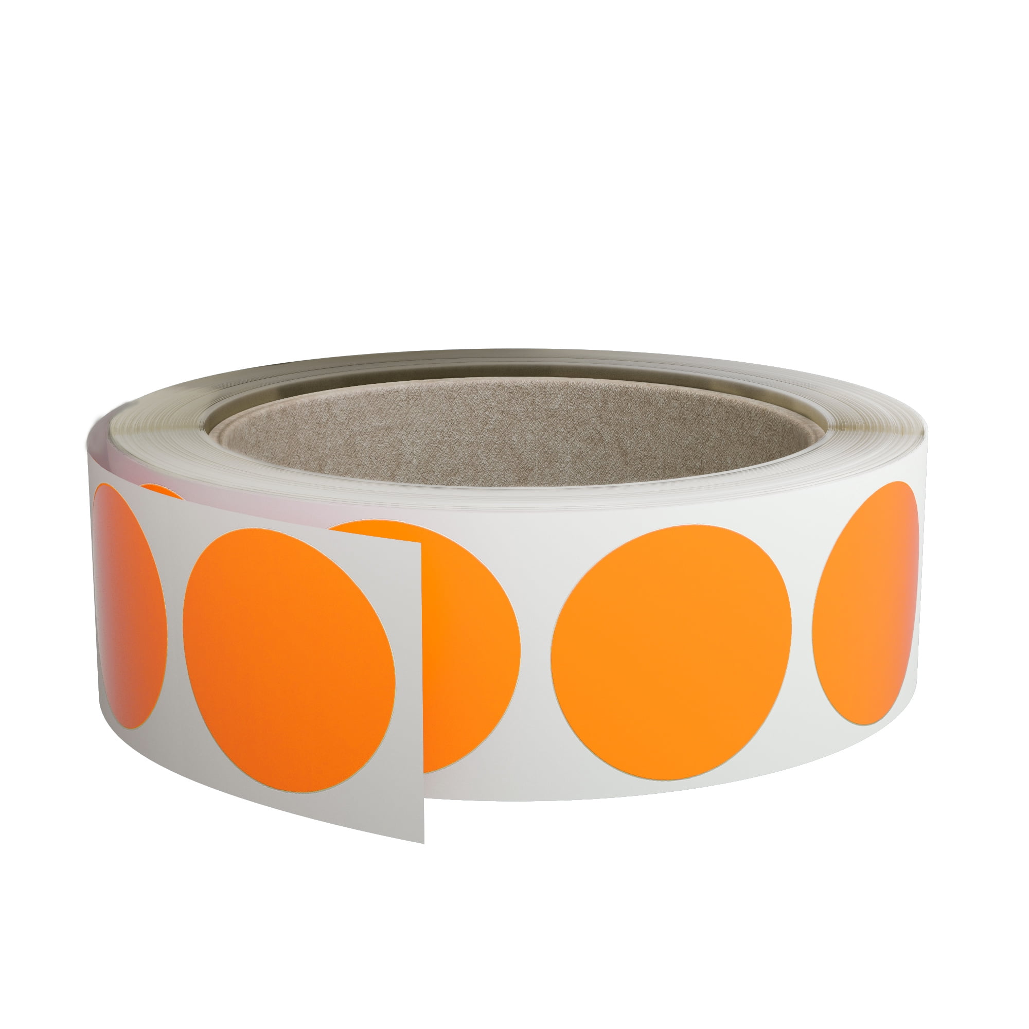 Sticker Oren Label Royal Green Color Coding Label Roll 1.25 inch Neon Orange Stickers 30mm ...