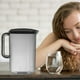 thumbnail image 4 of Botella de agua de plástico de gran capacidad con 4 tazas | Hervidor hermético apto para frigorífico | Material ABS verde transparente | Ideal para almacenar agua fría, frutas, leche, té y bebidas, 4 of 6