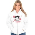 thumbnail image 3 of Betty Boop Romantic Rebel Flirt Zip Hoodie Sweatshirt Women Brisco Brands L, 3 of 6