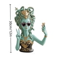 thumbnail image 2 of Cute Selfie Medusa Decorative Bust Statue Mint Green Gold Resin Figurine Stable Base Tabletop Ornament Ideal for Desk Vanity Living Room Home Aesthetic Decoration, 2 of 6