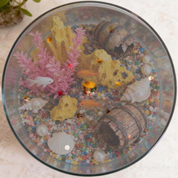 OUNONA High Clarity Acrylic Round Fish Bowl Cover with Anti Escaping Feature and Easy Maintenance