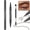 BR 03 Black Brown, variant on Curved Eyebrow Pen - Eyebrow Pencil, Brow Pencil 2-in-1 Dual-Ended Microblading Eyebrow Pen with Curved Tip and Precise Brush-Tip, Brow Pen for Natural Hair-Like Brows, Last All-Day