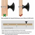 thumbnail image 4 of 24 Pack Matte Black Drawer Knobs, Round Furniture Knobs with Screws for Cabinets, Kitchen Bedside Tables (30mm), 4 of 5