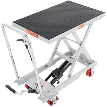 VEVOR Hydraulic Lift Table Cart, 500 lbs Capacity, 28.5" Lifting Height, Manual Single Scissor Lift Table