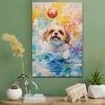 thumbnail image 2 of Shih Tzu Dog Playing Swimming Stretched Canvas Size 8x12 – Sports Dog, Perfect for Animal Lovers, Shih Tzu Dog Canvas, Swimming Canvas Size Wall Art, 2 of 5