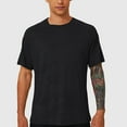 thumbnail image 2 of Ultrave Mens Shirts Short Sleeve Quick Dry Crew Neck Comfort Summer Tee Mens Clothes,Black,XXL, 2 of 8