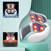 ZFYXGS Neck Massager for Pain Relief Deep Tissue, Electric Portable Massager with Heat, Portable Neck Massager with 15 Modes 8 Massage Heads Gift for Women Men