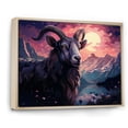 thumbnail image 2 of Designart "Twilight Trek of Buck Goat I" Animals Framed Wall Art - Modern Farmhouse Blue Goat Living Room Framed Canvas Art, 2 of 6