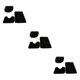 thumbnail image 4 of Bewildely Juego de alfombrillas de baño de absorción de agua fuerte de textura de 3 paquetes por lote para baño sin daños en el suelo negro Type1 NO1, 4 of 6
