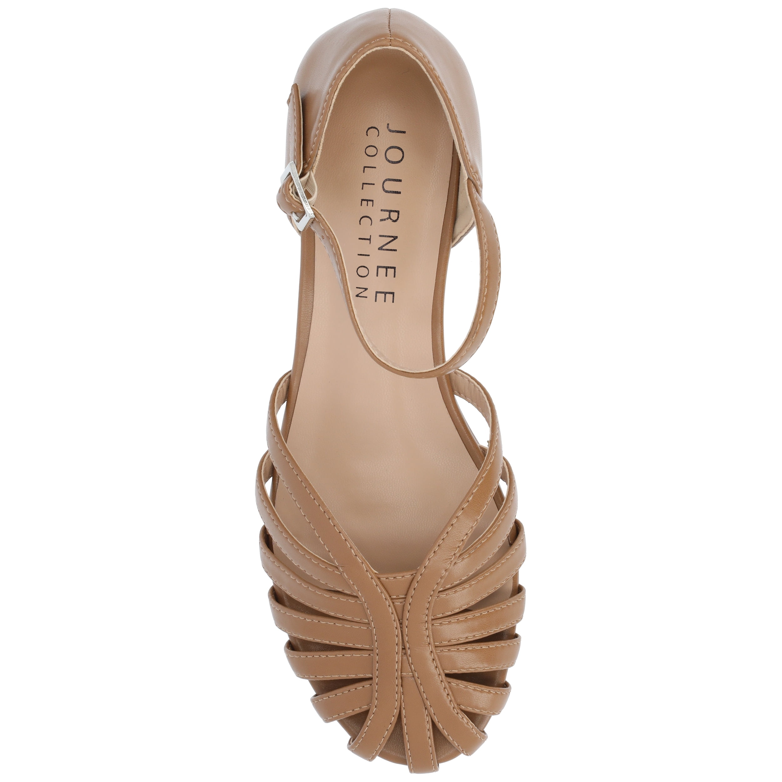 Journee Womens Joannah Mary Jane Block Heel Round Toe Flats