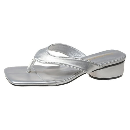 

Fandiiiii Women Sandals Fashionable New Pattern Flip Flop Thick Heel Comfortable Breathable On Summer Casual Shoes Sandals for Women Flat Wide Width