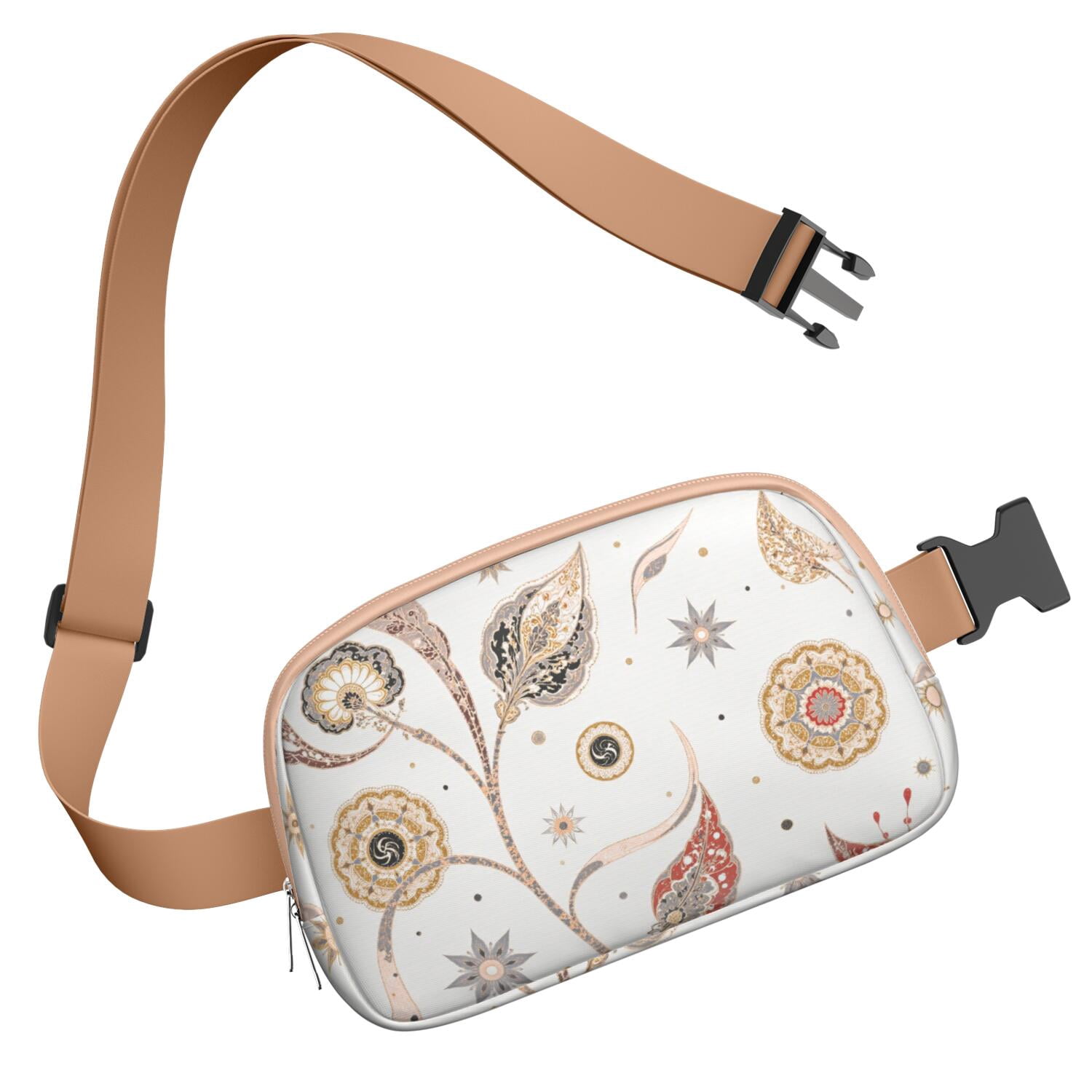 Crossbody Fanny Pack for Sports Enthusiasts Commuters Fashionable Waterproof Fanny Pack with Adjustable Strap for Casual Running Hiking Cycling Mandala Sporty Waist Pack