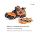 thumbnail image 3 of Wosthever Crampones antideslizantes para escalada al aire libre, 19 , para caminar en invierno, pesca en hielo, montañismo, raquetas de nieve, Escalada naranja XL, 3 of 6