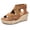 Brown PU 713, variant on Women's Wide Width Wedge Sandals, Platform Ankle Strap Open Toe Espadrille Wedge Pump Heel Women's Sandals Concise Casual Summer Shoes.