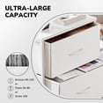 thumbnail image 6 of Storage Drawers, Fabric Dresser, Skinny Fabric Storage Tower with 4 Drawers, Tower Organizer Unit, Wooden Board and Steel Frame, White, 6 of 7