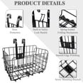 thumbnail image 3 of cyrico Bike Basket, Heavy-Duty Metal Foldable Front & Rear Bike Basket, Bicycle Cargo Rack with Handles for Bike Accessories, Mountain and Adult Bikes, 3 of 8