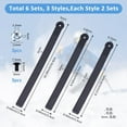thumbnail image 2 of 6 Sets 3 Sizes Snowboard Binding Straps Replacement 206/227/264mm Snowboard Ladder Strap Binding PVC Elastic Strap-in Snowboard Binding Straps for Snowboard Binding Replacement, 2 of 7