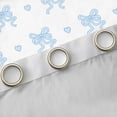 thumbnail image 4 of jejeloiu Ribbon Bowknot Print Curtains Pack of 2 (42x84 Each),Blue Bow Heart Pattern Curtains Blackout For Kids, 4 of 6