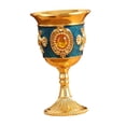 thumbnail image 4 of lingqin Medieval Goblet Compact Engraved Anniversary Handcraft Multipurpose Wine Cup Gold Blue, 4 of 9