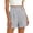 30# Light Gray, variant on Linen Shorts for Women 2026 Summer Tummy Control Elastic Waist Wide Leg Bermuda Shorts Button Mini Shorts with Pockets White L
