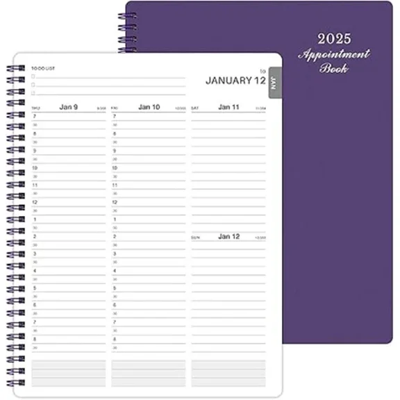 2025 Weekly Appointment Book/Planner-Daily Hourly Planner 2025,Jan 2025-Dec 2026