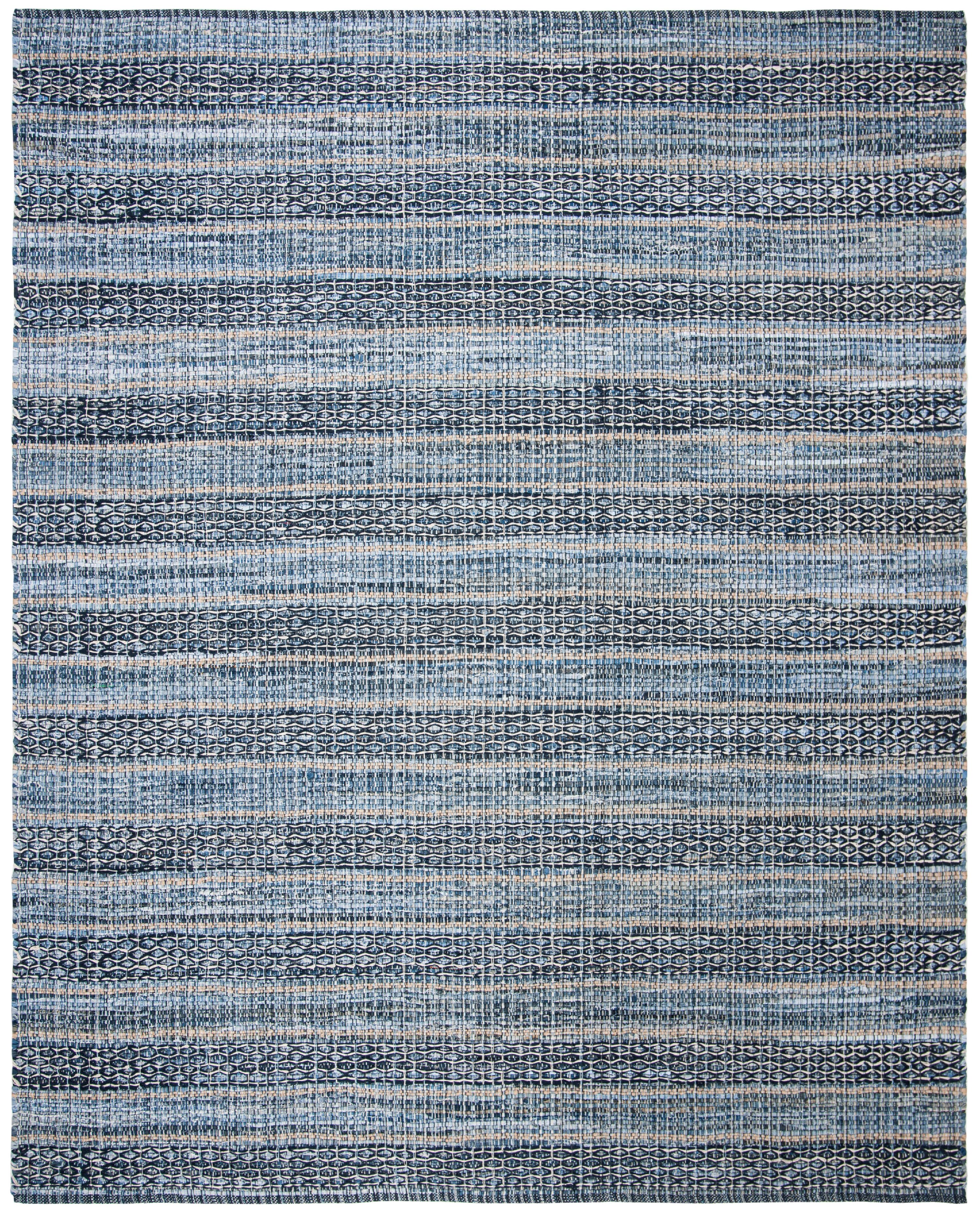 SAFAVIEH Montauk Diana Braided Striped Area Rug, Blue, 8' x 10'