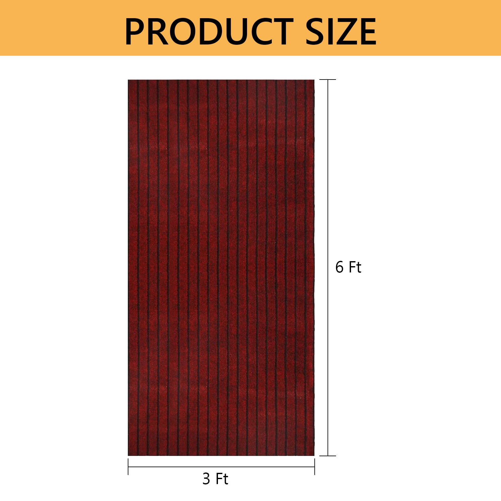 Semfri Runner Carpet Runner Rugs 3 x 6 ft Indoor Outdoor Rugs Area Rugs for Kitchen Bathroom Balcony Garage Entryway Stair Aisle Hallway Red
