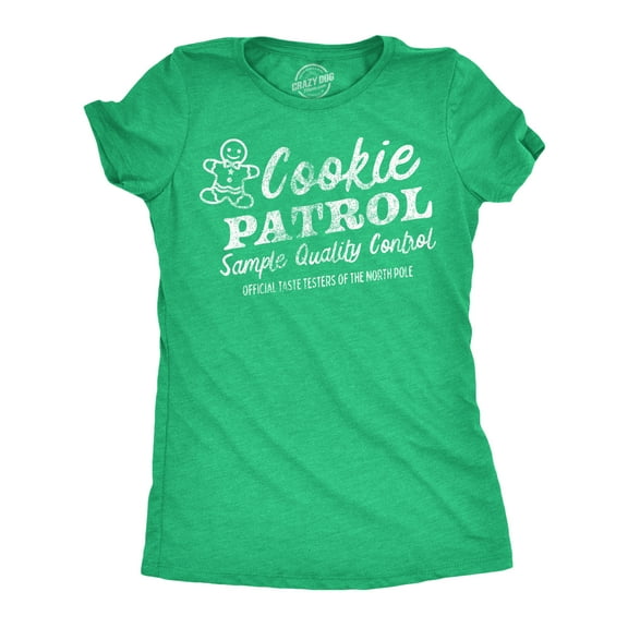 Womens Funny T Shirts Cookie Patrol Sarcastic Christmas Cookies Graphic Novelty Tee For Ladies Womens Graphic Tees