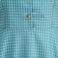 thumbnail image 6 of Blmnix Button Down Women Dresses Tent Gingham Dress Under Dresses Blue Short Sleeve Cocktail-Length Collared Belted Summer Dress,S, 6 of 7