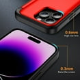 thumbnail image 6 of For iPhone 15 Pro Wallet Case with Card Holder Heavy Duty Protective Dual Layer Shockproof [Hidden Card Slot] [Kickstand] Slim Case for iPhone 15 Pro for Women&Men, Red, 6 of 9