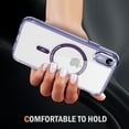 thumbnail image 5 of Magnetic for iPhone XR Case, [Compatible with MagSafe] [Full Camera Protection] [10FT Drop Protection] Non-Yellowing Shockproof Protective Slim Phone Case for iPhone XR,Purple, 5 of 7