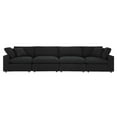 thumbnail image 2 of Modular Sofa Couch, Black, Fabric, Living Kitchen Cafe Bistro Hospitality Restaurant, Modern Contemporary HB34762, 2 of 5