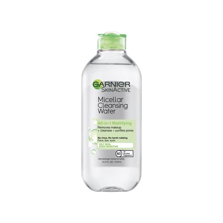 Garnier SkinActive Micellar Cleansing Water and Makeup Remover for Oily Skin, 13.5 fl oz